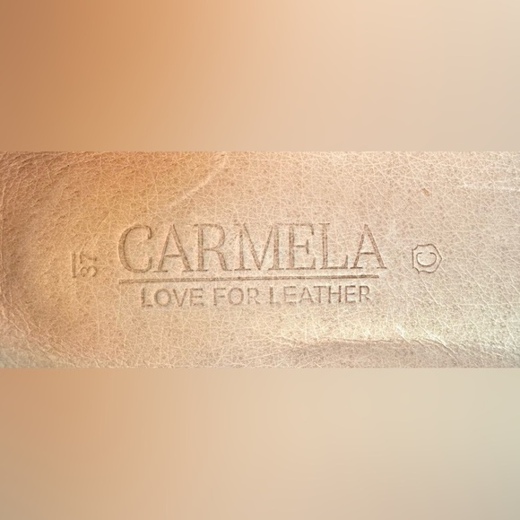 Camela Elegant Tan Quilted Women's Flats with Strap - Picture 6 of 9